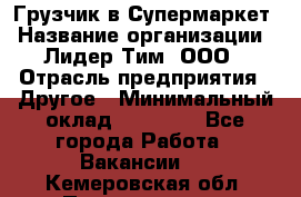 Грузчик в Супермаркет › Название организации ­ Лидер Тим, ООО › Отрасль предприятия ­ Другое › Минимальный оклад ­ 19 000 - Все города Работа » Вакансии   . Кемеровская обл.,Прокопьевск г.